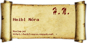 Heibl Nóra névjegykártya